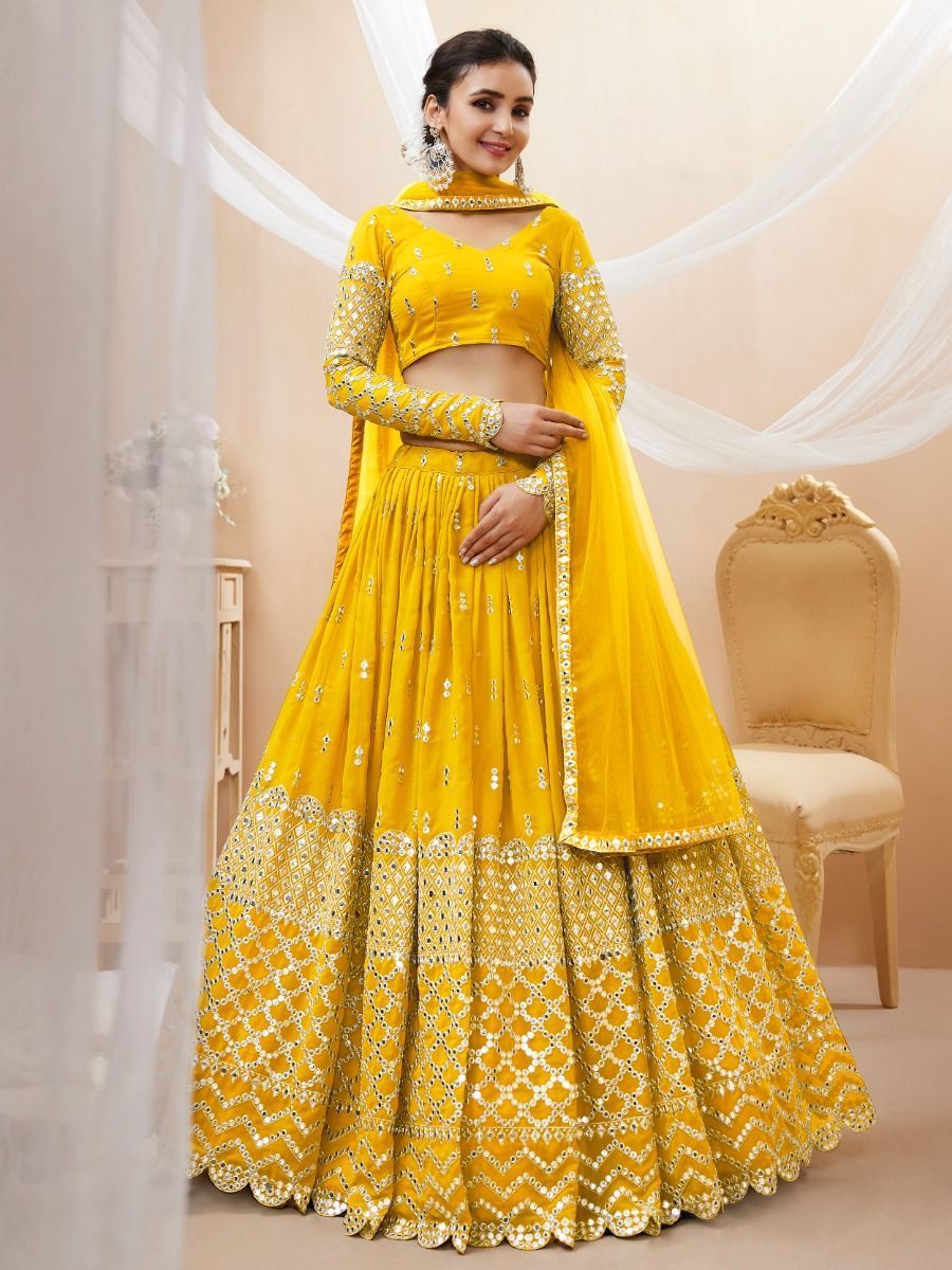 Zari Embroidered Georgette Lehenga