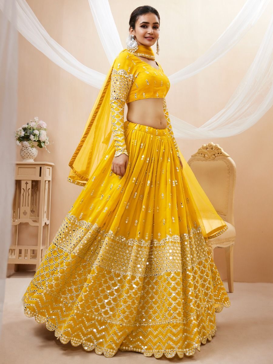 Zari Embroidered Georgette Lehenga