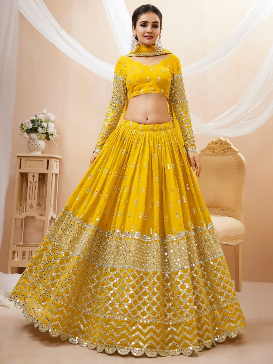 Zari Embroidered Georgette Lehenga