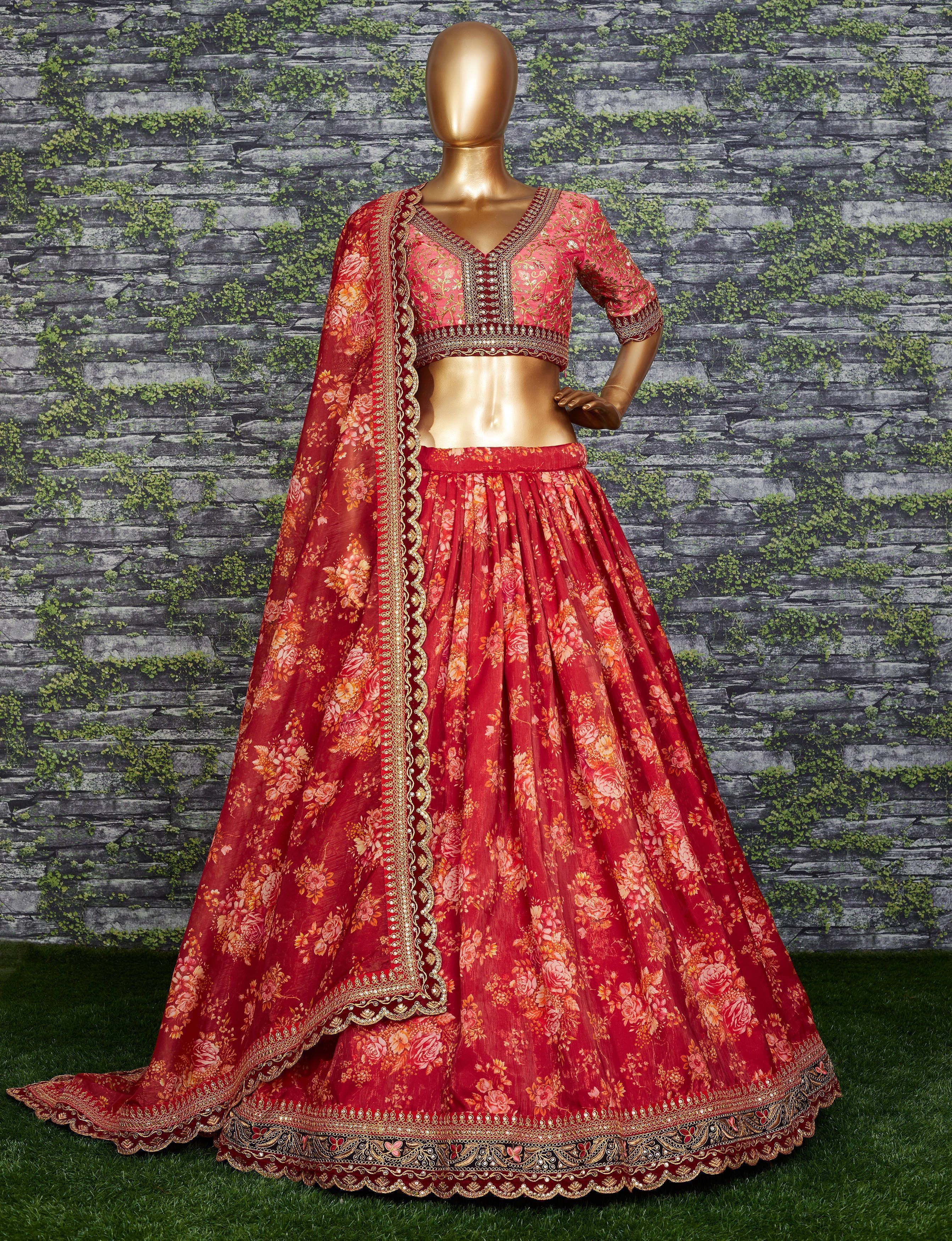 Sabyasachi Floral Printed Lehenga