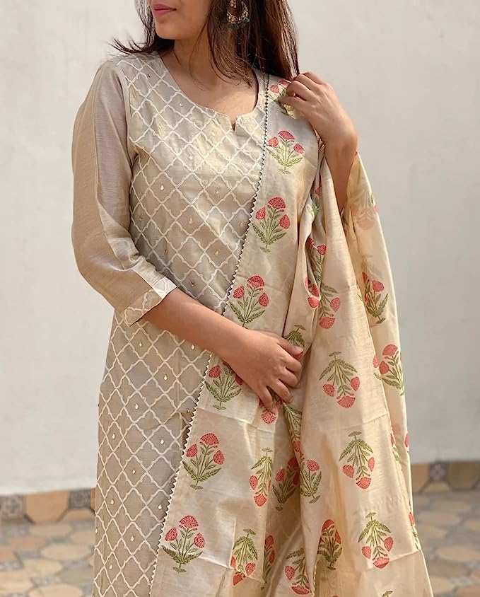 Traditional Women Kurta with Pant & Dupatta