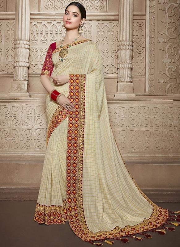 Designer Silk Saree with Stitched Blouse