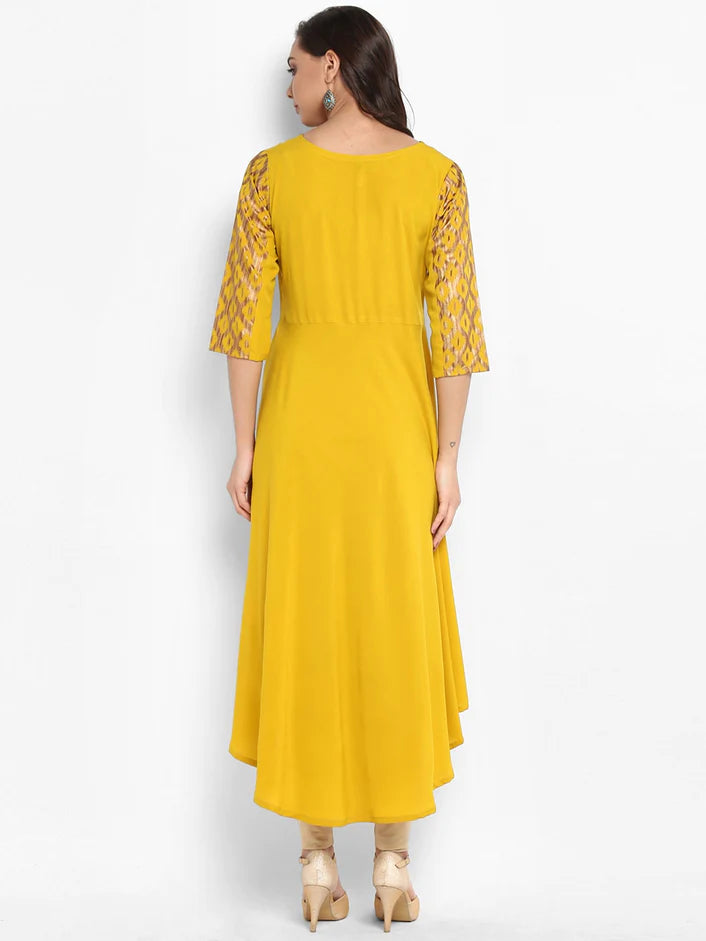 Yellow Flared Kurta