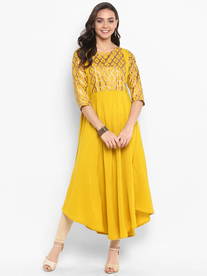 Yellow Flared Kurta