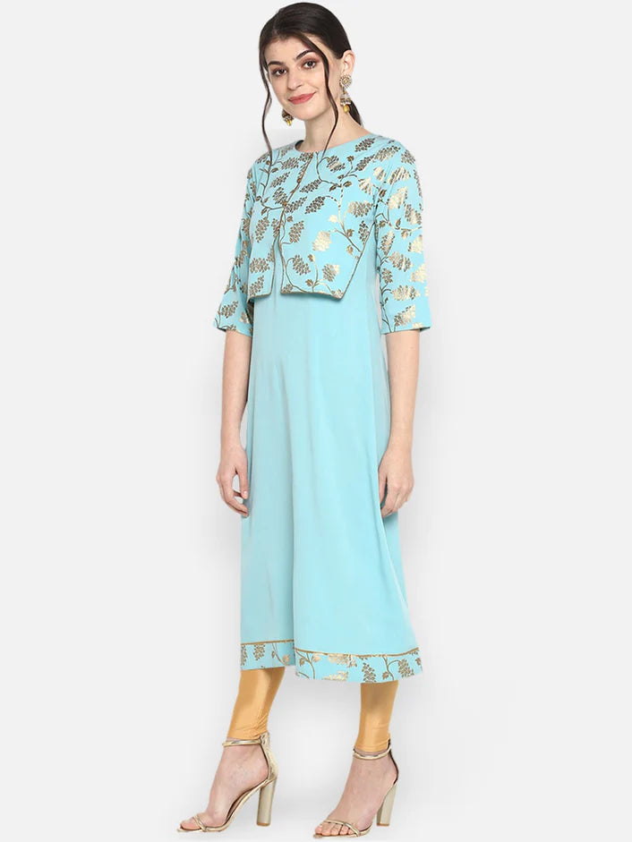 Sky Blue Kurta with Jacket