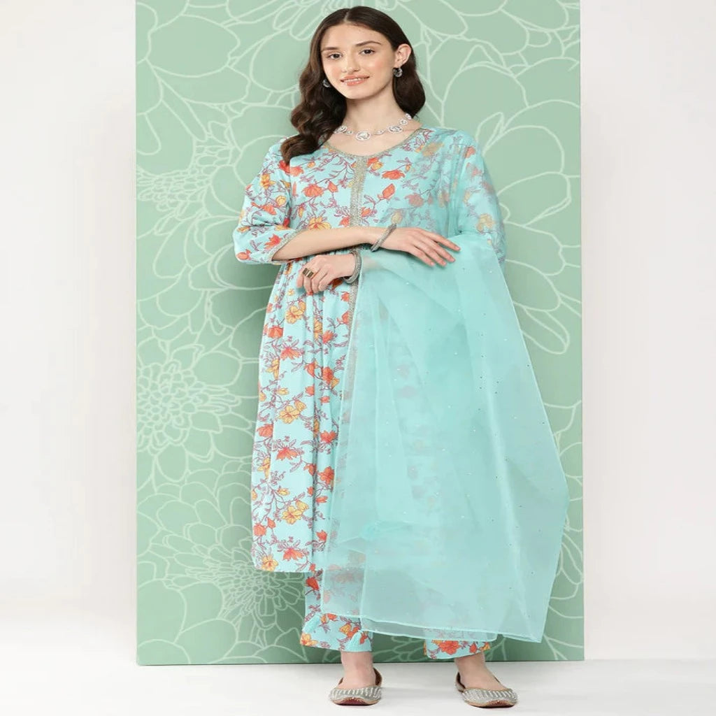 Digital Floral Print Kurta Set