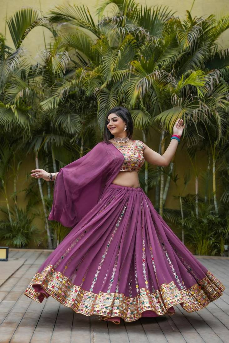 Pink Embroidery Lehenga