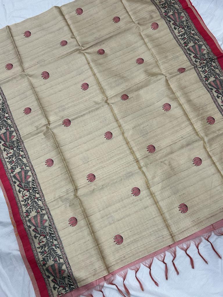 Classic Partywear Madhubani Silk Saree