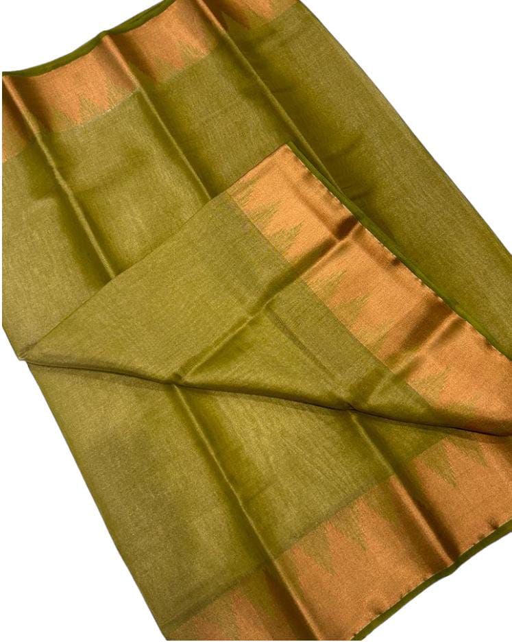 Partywear Linen Tissue Silk Saree