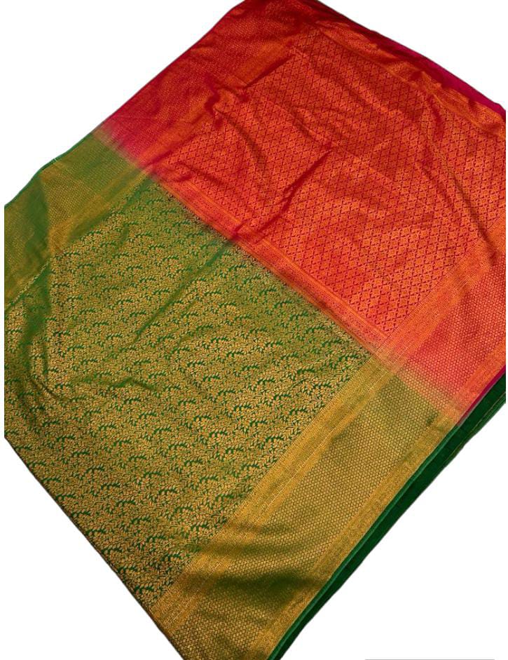 Gorgeous Kanchi Soft Saree with Stitched Blouse