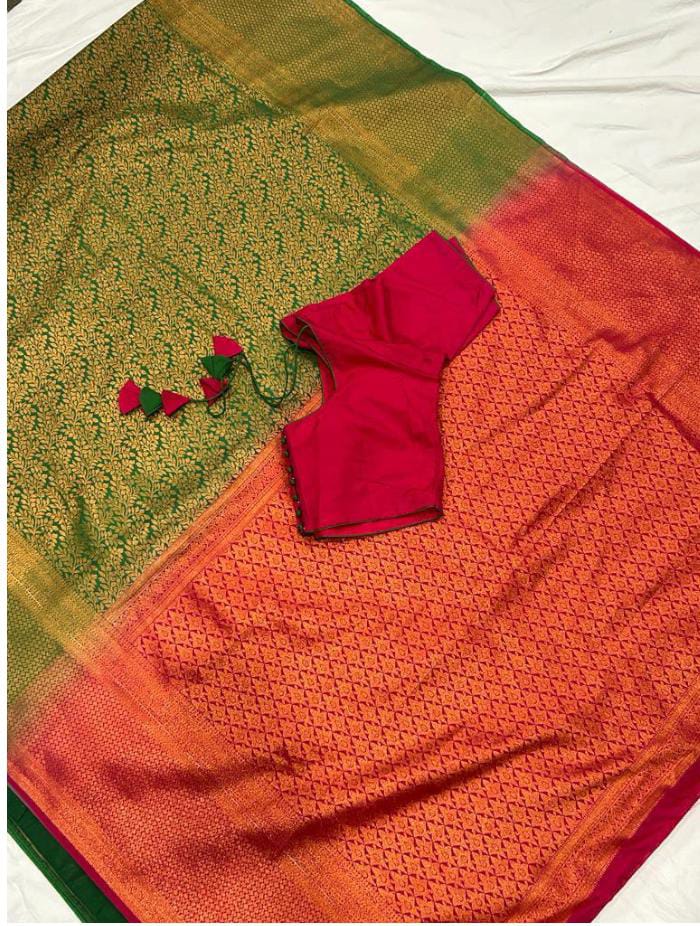 Gorgeous Kanchi Soft Saree with Stitched Blouse