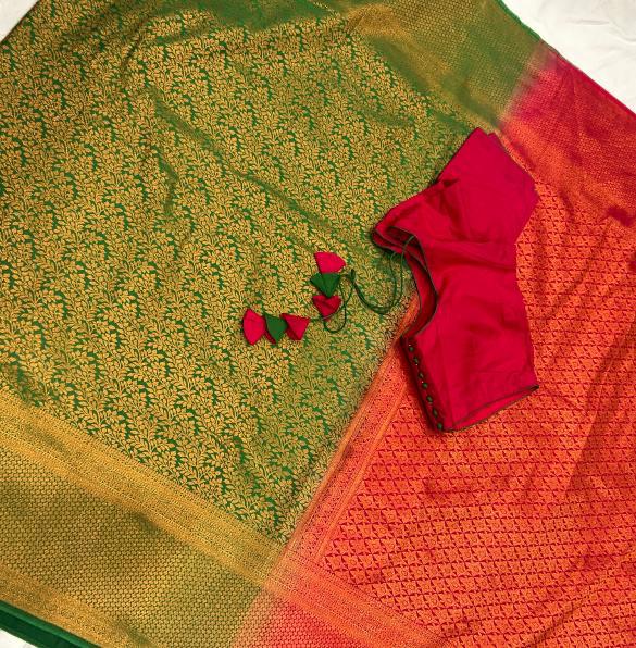 Gorgeous Kanchi Soft Saree with Stitched Blouse