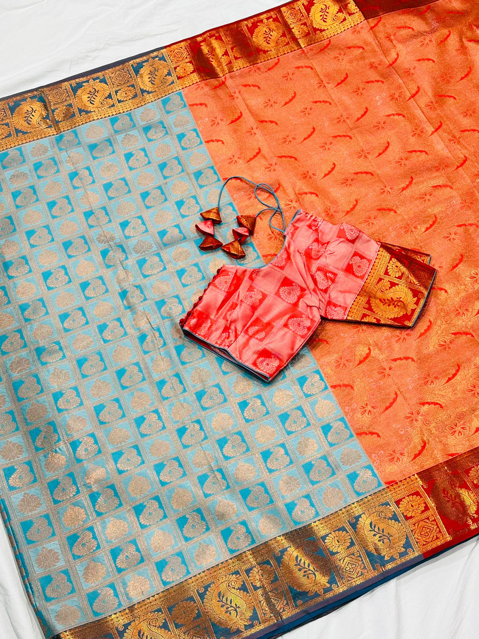 Gorgeous Kanchi Silk Saree with Stitched Blouse