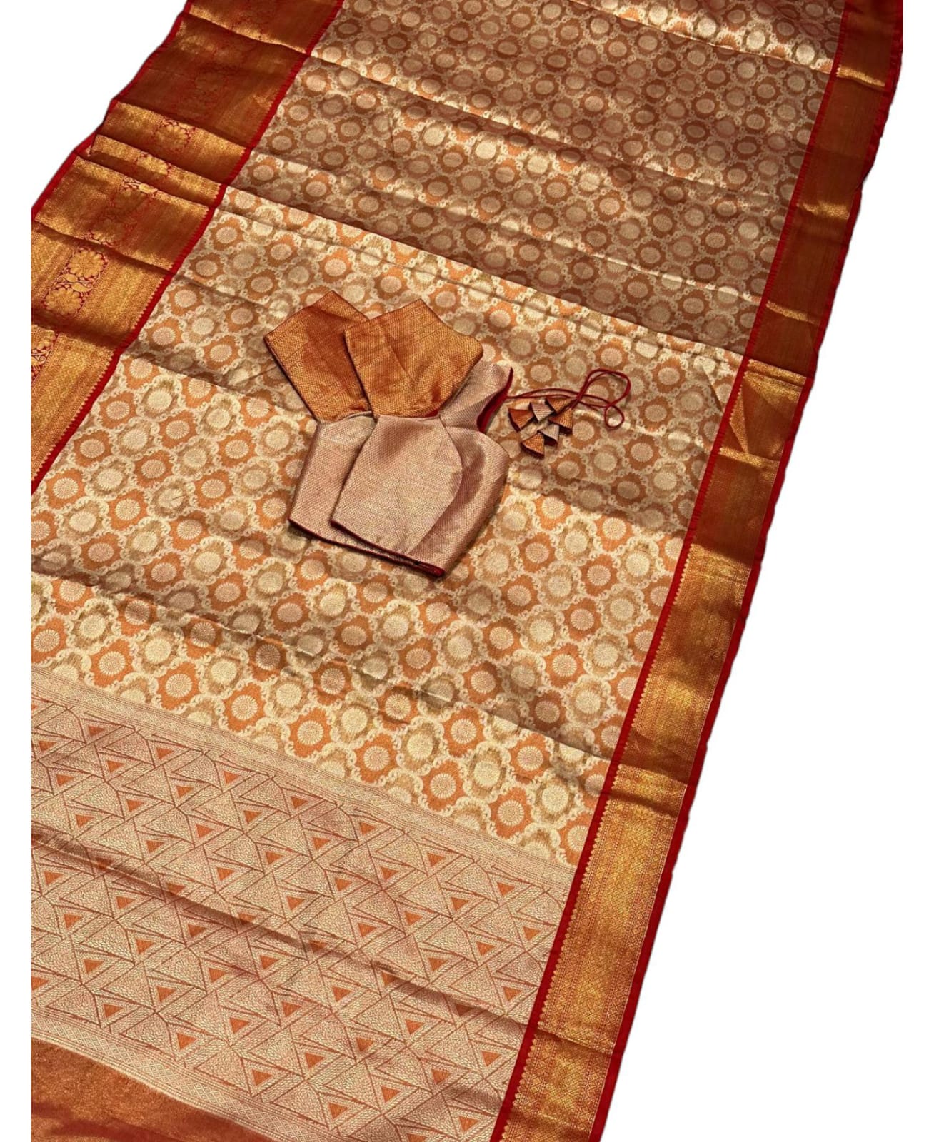 Kanchi Silk Saree with Stitched blouse