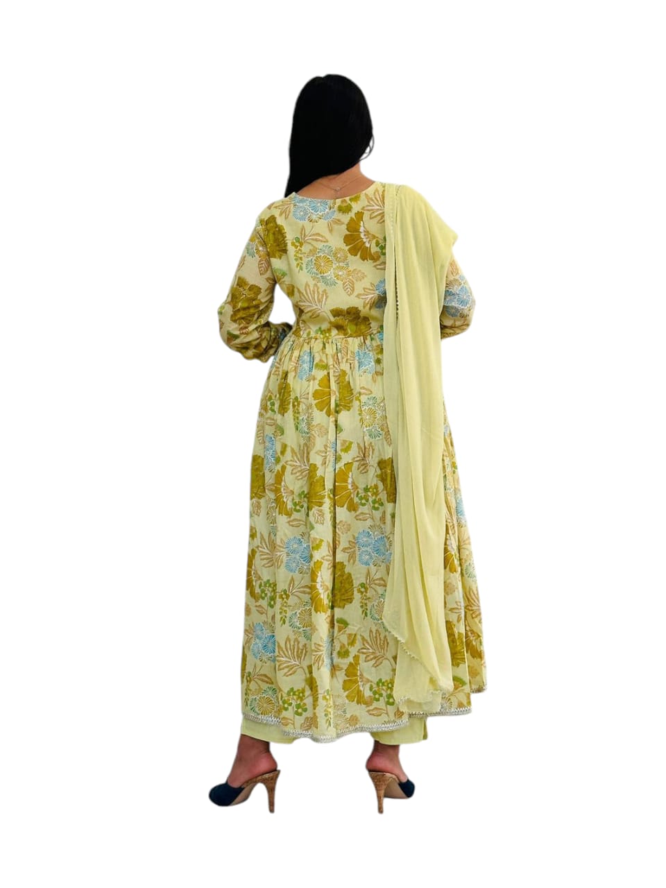 Printed Alia cut Kurta Set with Dupatta