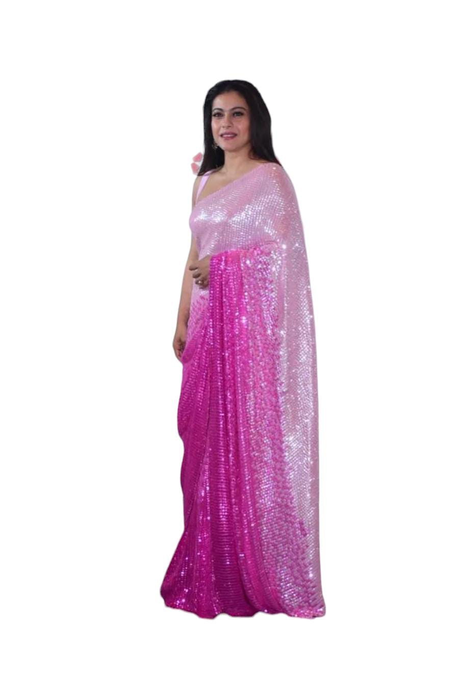 Sequin Saree with Stitched blouse