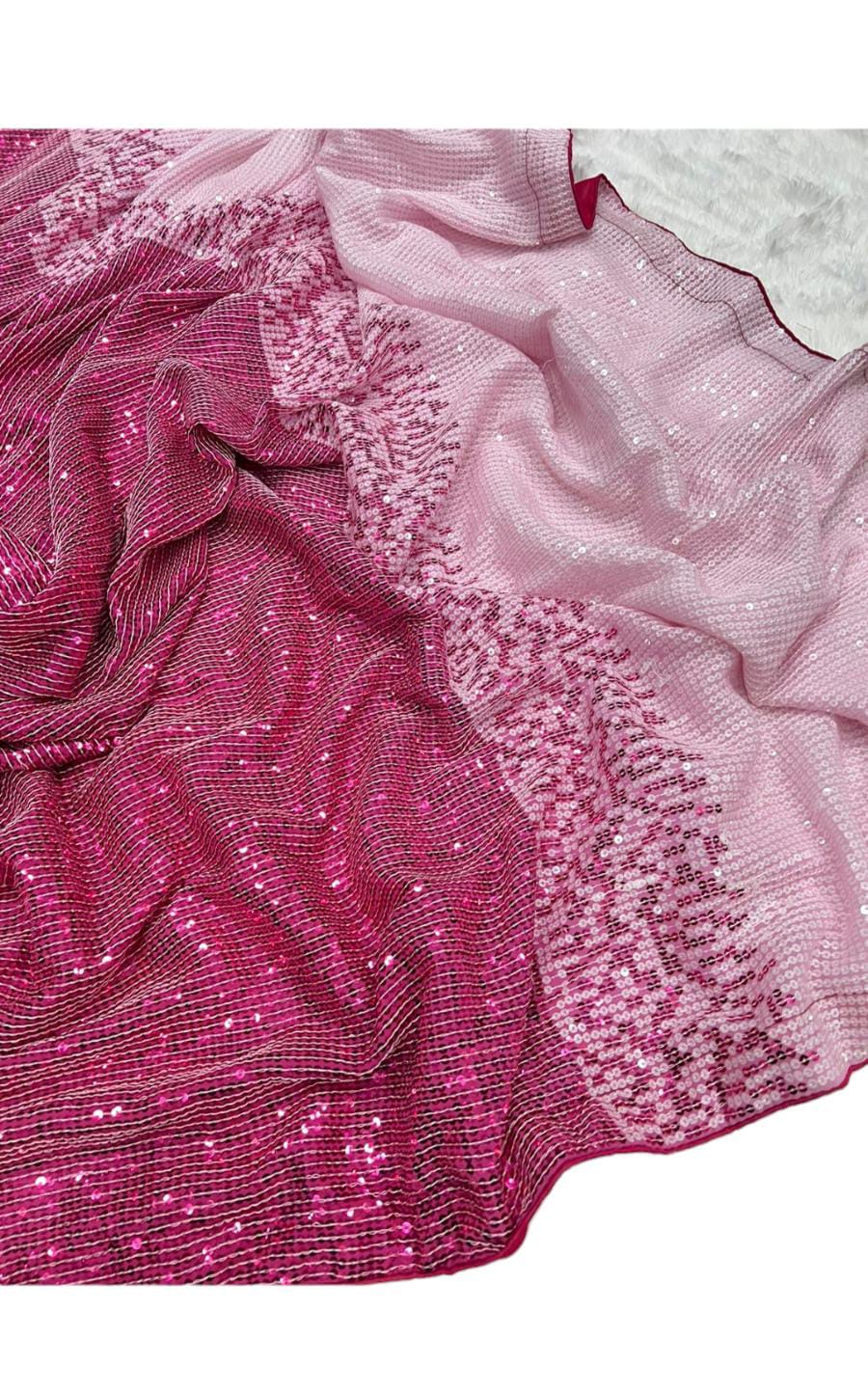 Sequin Saree with Stitched blouse