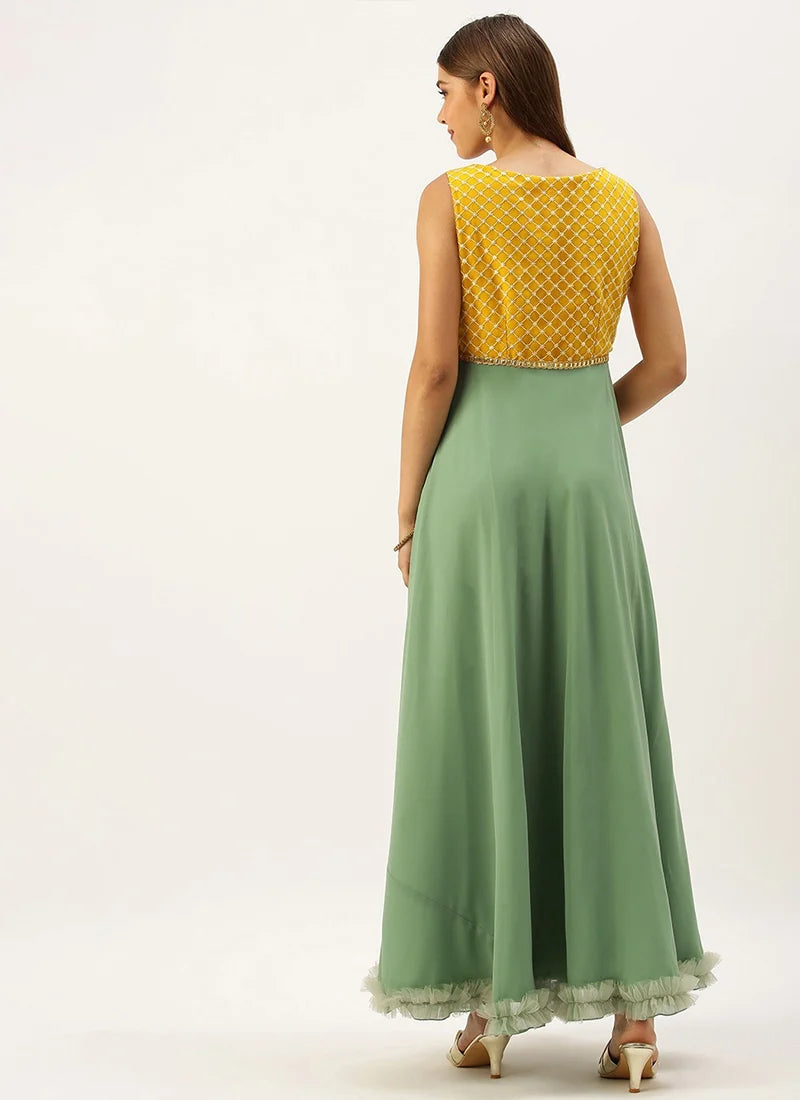 Indo western long gown