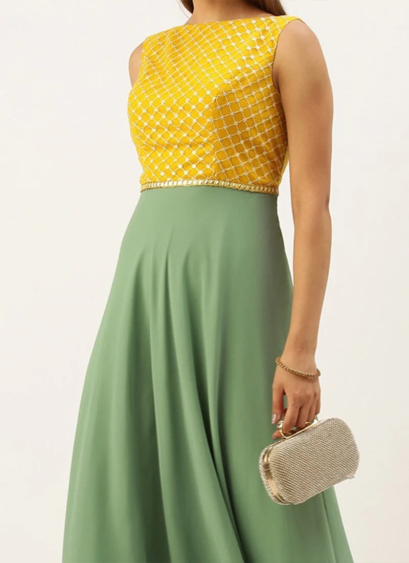 Indo western long gown