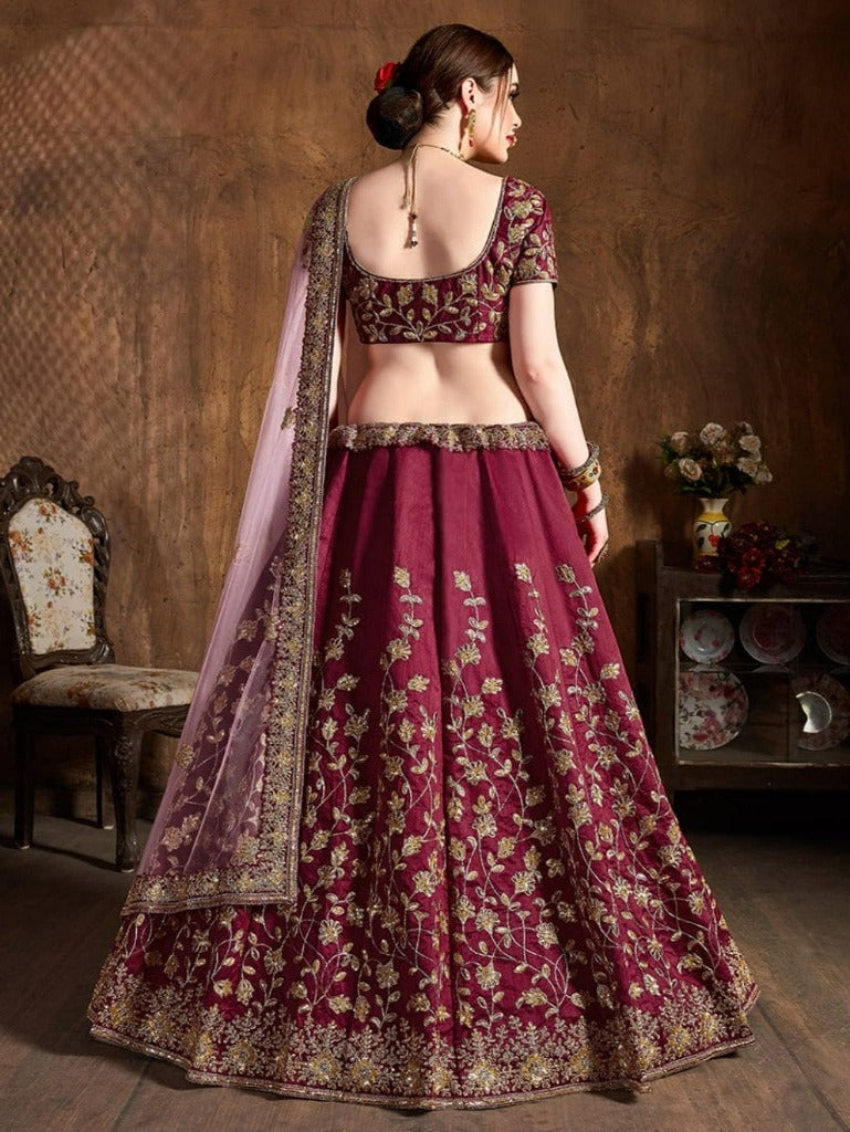 Banarasi Silk Embroidered Lehenga