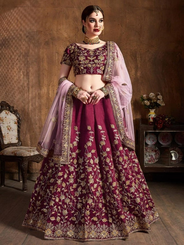 Banarasi Silk Embroidered Lehenga