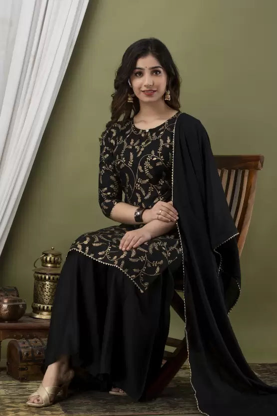 Kurta and Sharara Set with Dupatta