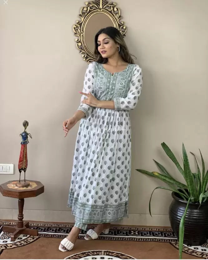 Rayon Kurta Pant Set