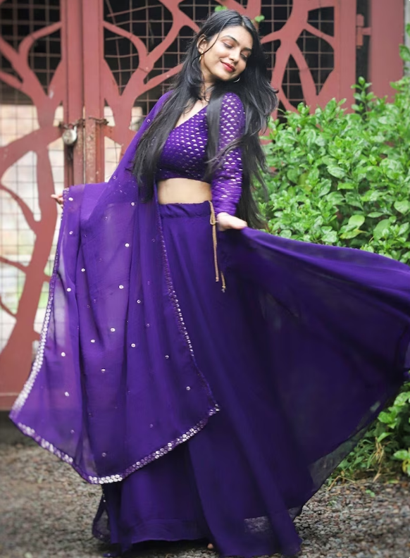 Purple Lehenga choli