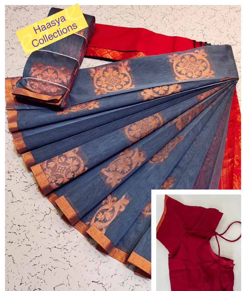 Traditional Indian Saree with stitched Blouse