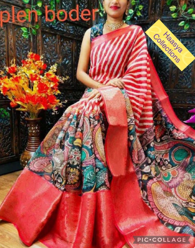 Soft Silk Saree with stitched Blouse