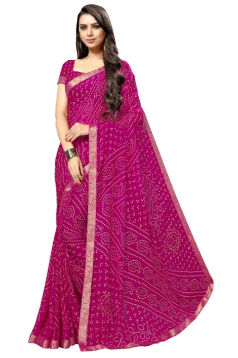 Chiffon Bhandani Saree