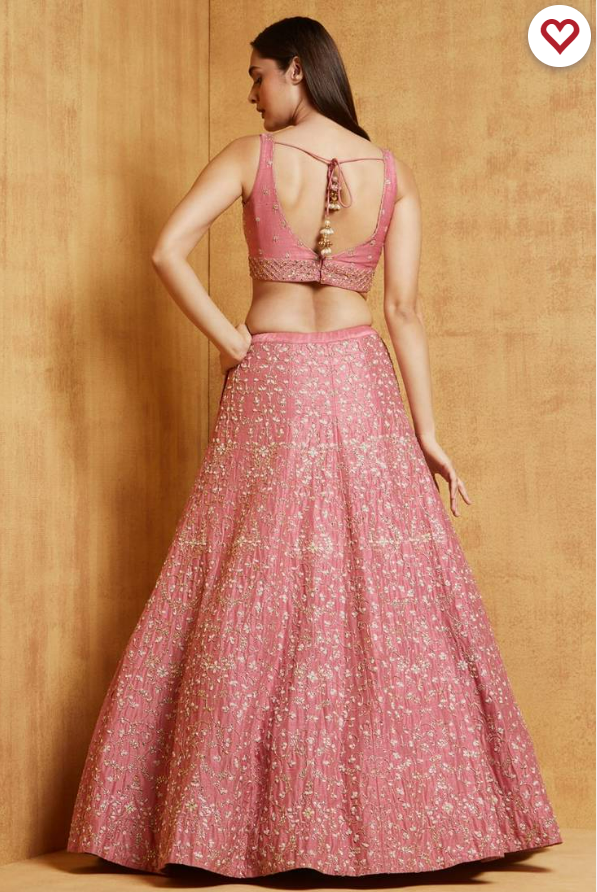 Silk Semi Stitched Lehenga