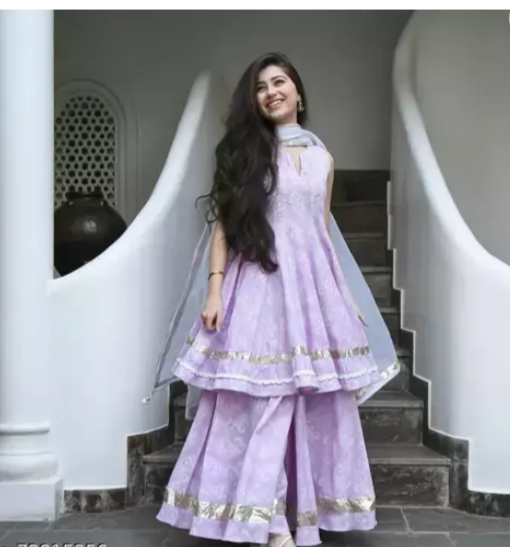 Anarkali Kurta with Sharara