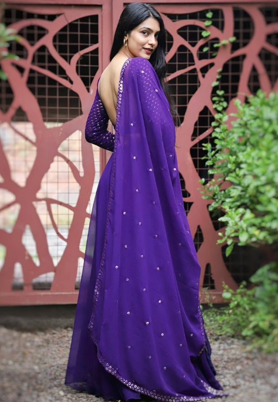 Purple Lehenga choli