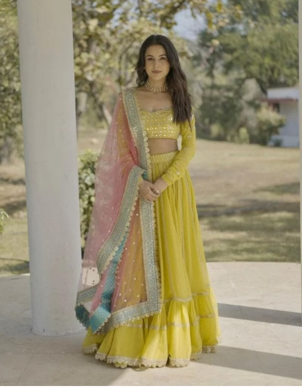 Yellow lehenga choli